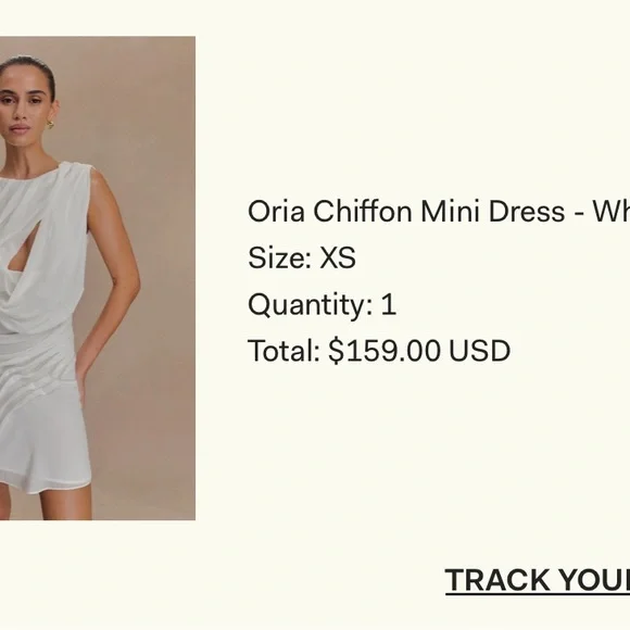 Meshki White Backless Draped Mini Dress - Picture 3 of 5